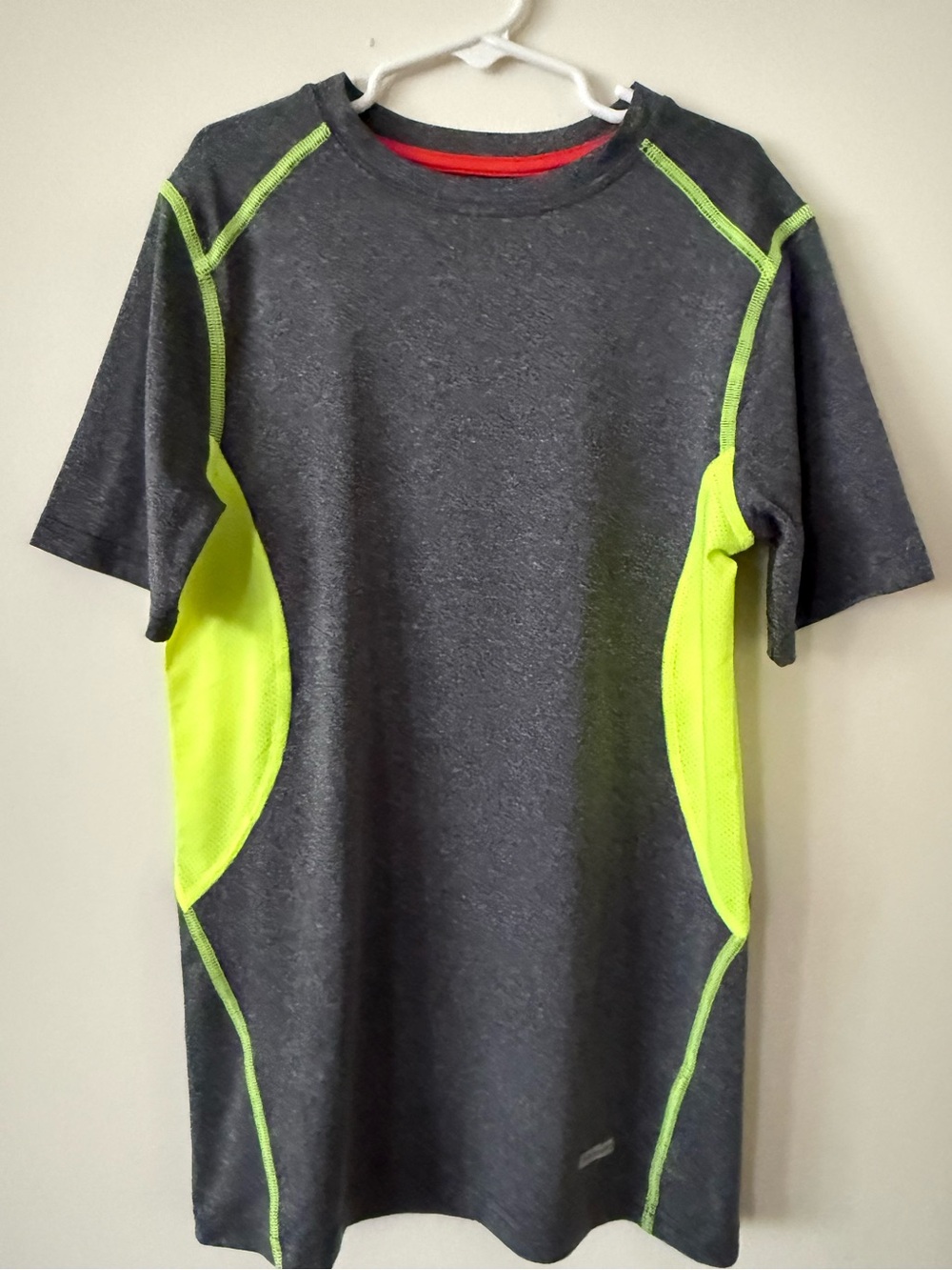 Gray and Neon Yellow Boys’ Shirt